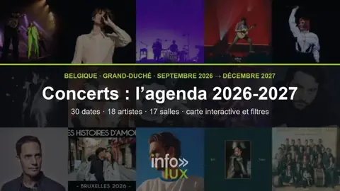 Concerts en Belgique et au Luxembourg : l’agenda 2026-2027